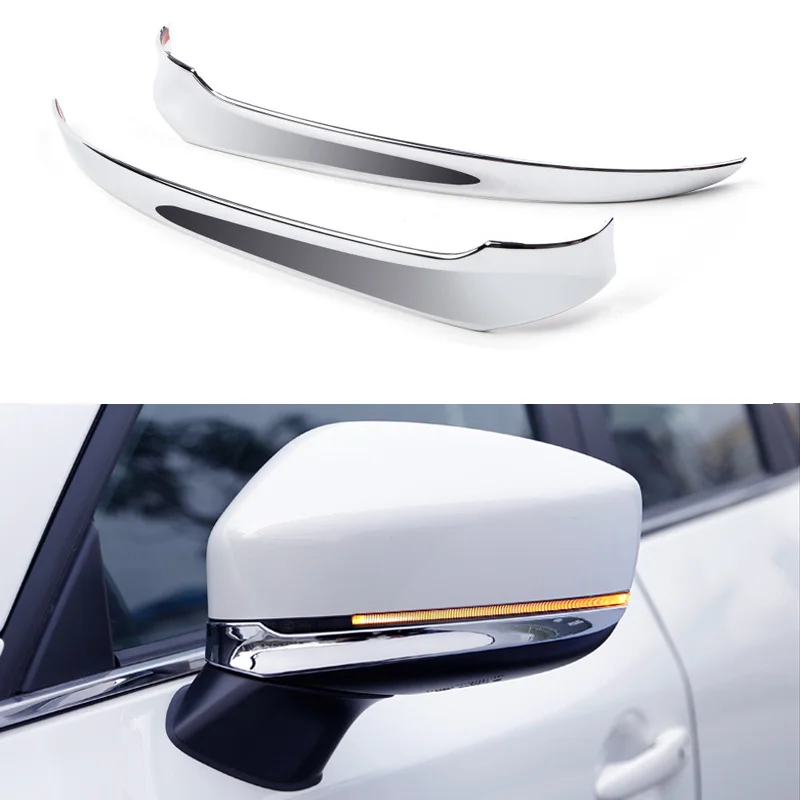 Accessories High Quality ABS Chrome Car Door Side Rearview Mirror Cover Trim 2pcs/set for Mazda CX5 CX-5 2017 2018