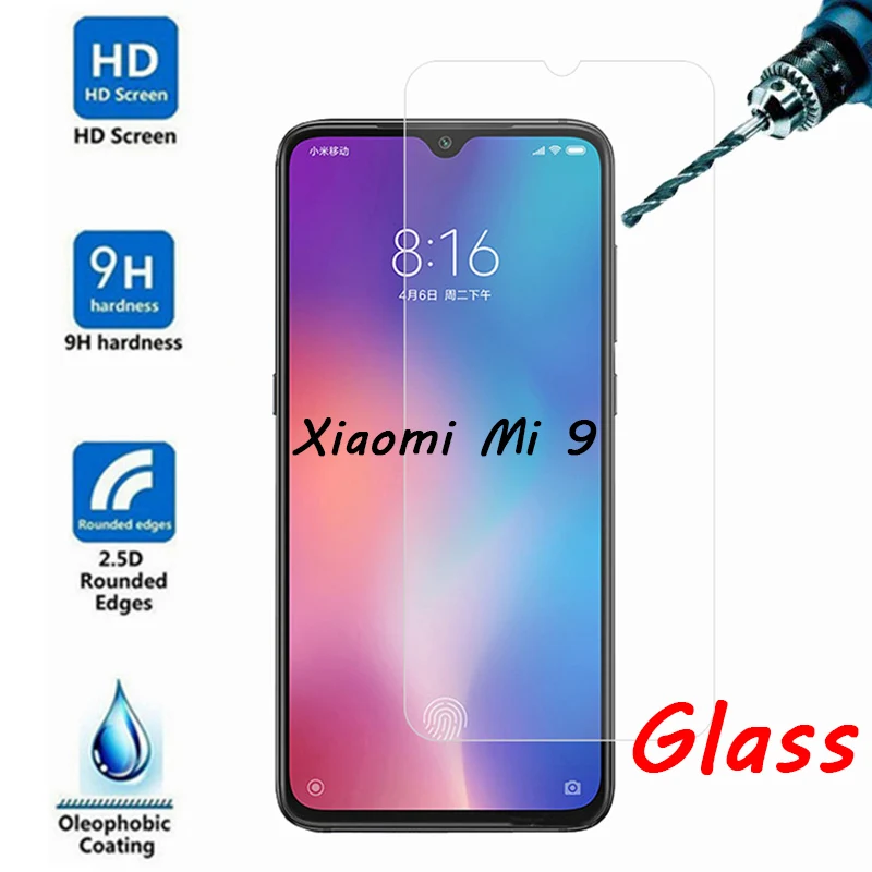 2Pcs Screen Protector for Xiaomi Mi 9T Pro Pocophone F1 Protective Glass for Xiaomi Mi 9 9 Lite 8 SE Mi9 Lite Tempered Glass HD