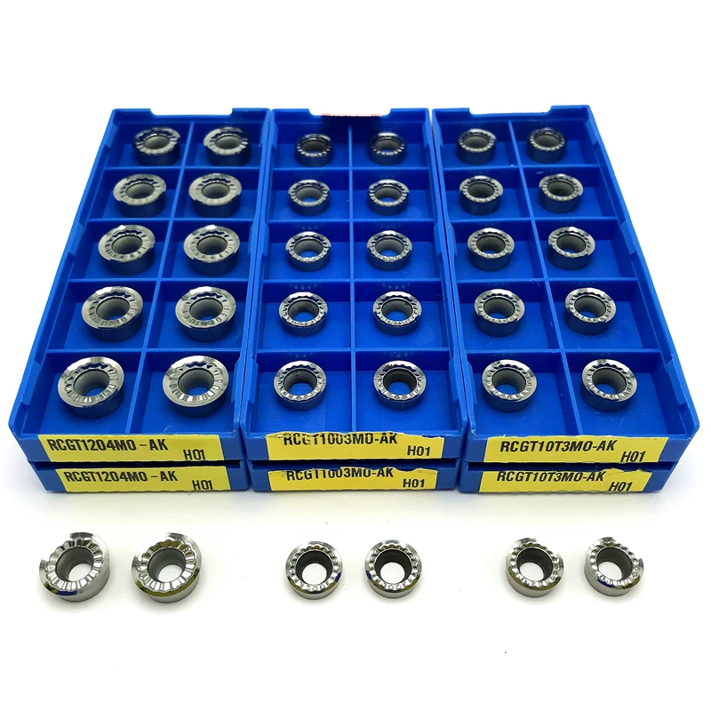 RCGT0803 RCGT1003 RCGT10T3 RCGT1204 AK H01 Indexable Aluminum turning tool CNC Milling inserts Copper aluminum wood processing