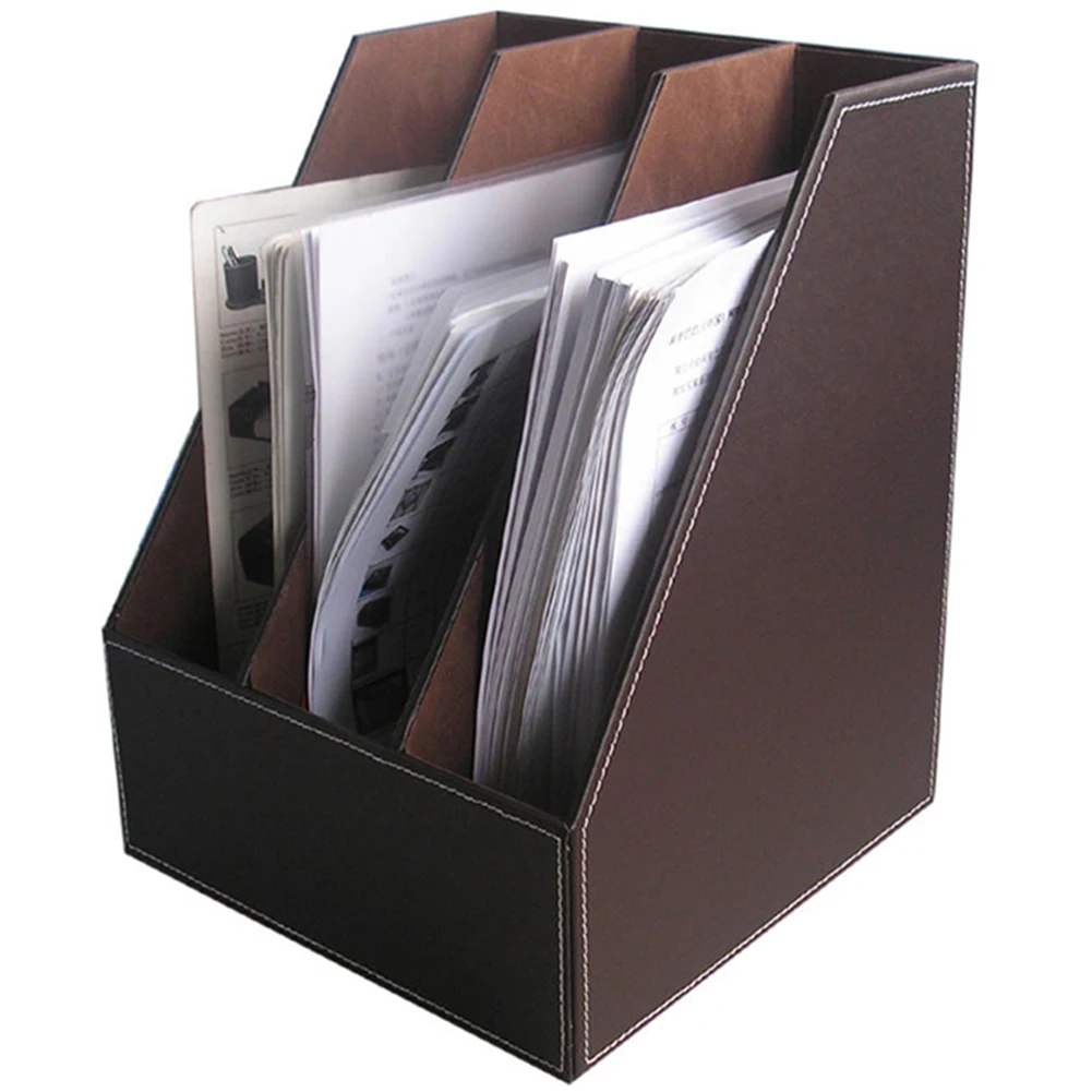 High Quality 3 Layers Fashion File Rack 3 Slots Magazine Holder Desk Document Organizer Newspaper Brochure Rack