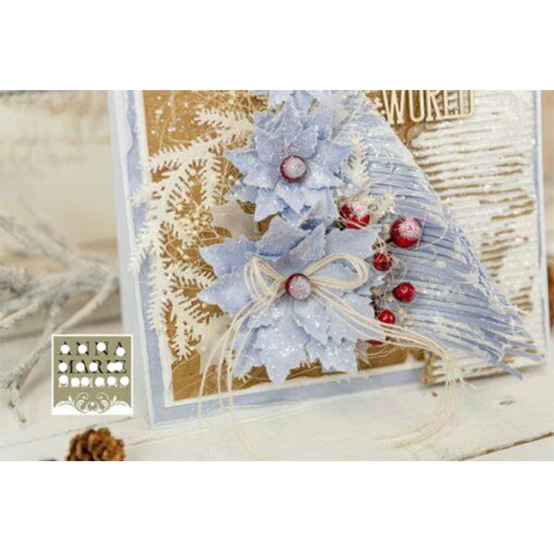 Metal Cutting Die Suitable For Christmas DIY Album Scrapbook 3D Creative Greeting Card Making Wreath Tassel Leaf Butterfly 2021