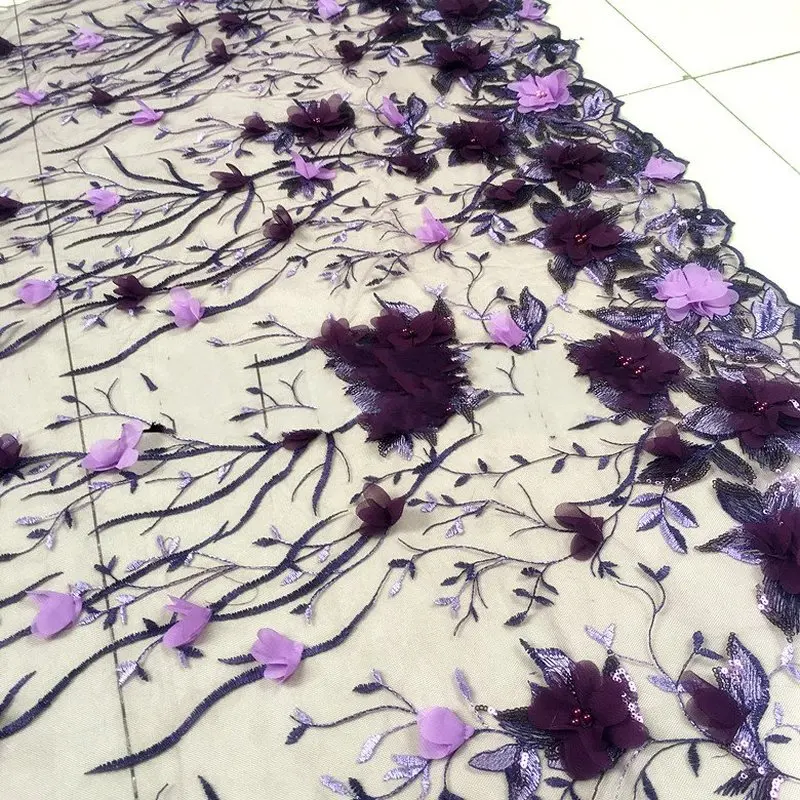 

Зеркальные 3D цветы, шифоновый материал ручной работы, бусины для высококачественных платьев, украшения для свадьбы x1245