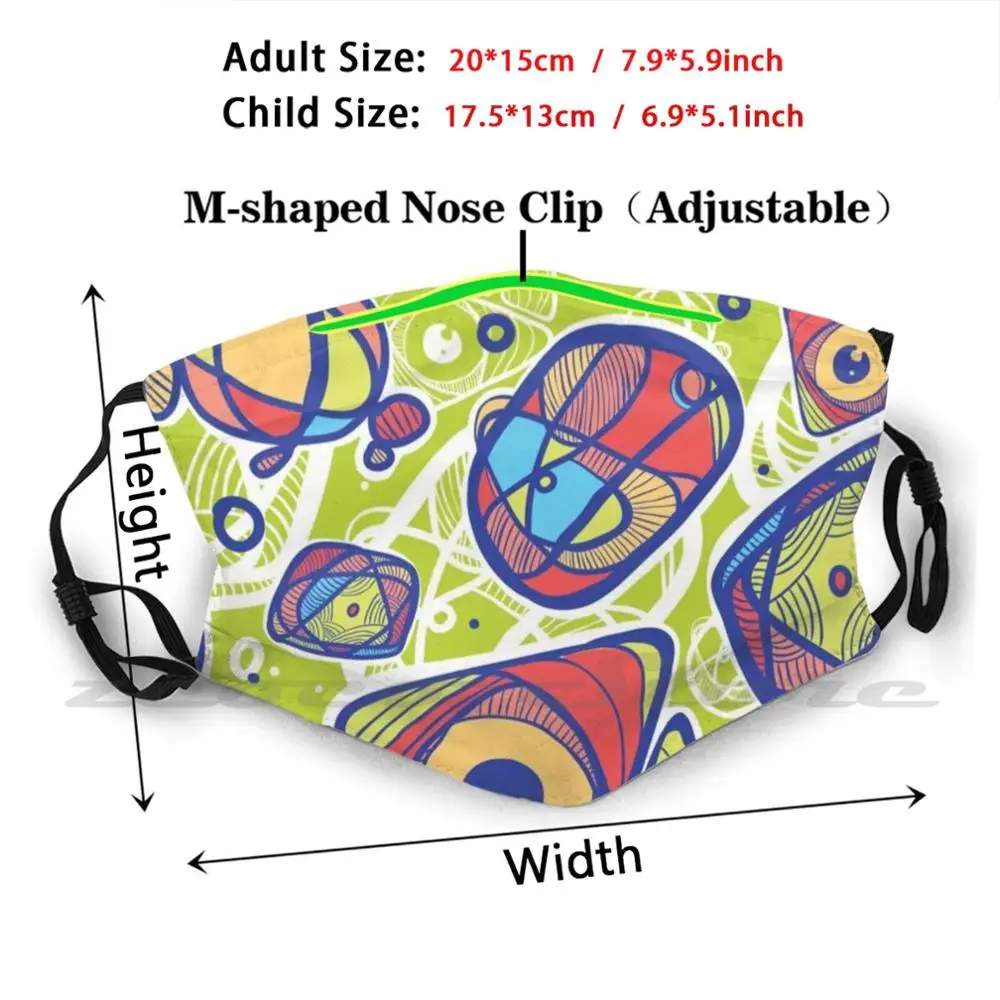 The Second Plan Custom Pattern Washable Filter Pm2.5 Adult Kids Mask Dj Club Music Cool Rave Techno Edm Electronic Radio Disco