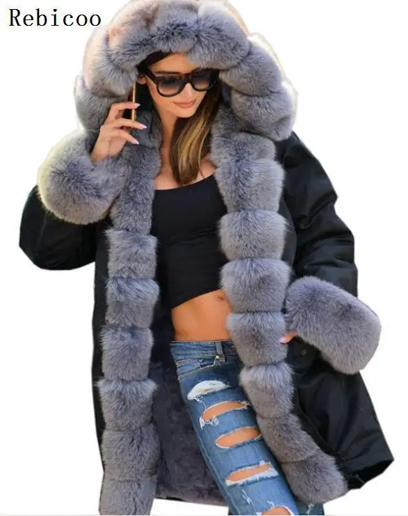 Camouflage uniforms artificial fur collar hooded women's Parker coat warm coat coat  autumn and winter cotton army coat