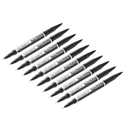 Lot 10 DVD CD Double Tip Fine Waterproof Permanent Oily Marker Pen Black