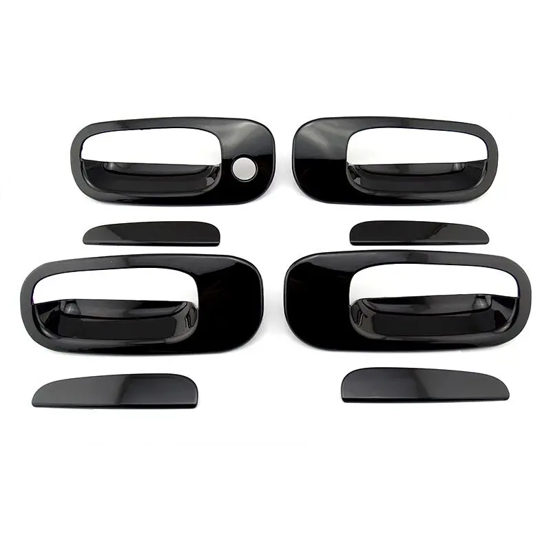 Plastic Chrome glossy black door handle cover trim overlays for dodge charger 2005-2010