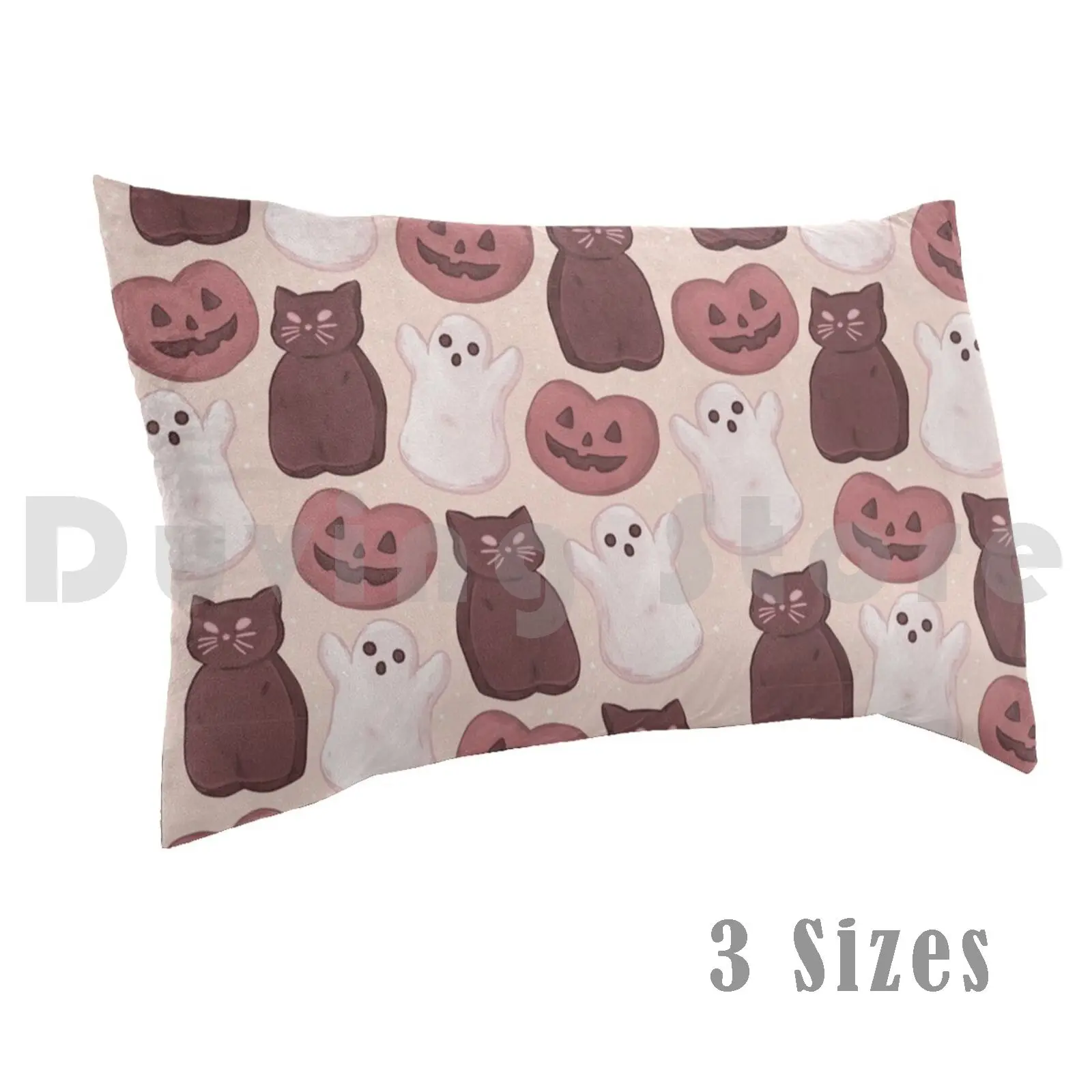 Halloween Marshmallows Soft Orange Pillow case 1339 Kitties Pumpkin Pumpkins Jack Lantern Cat