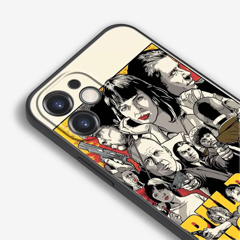 PULP FICTION MOVIE POSTER Phone Case For Apple iPhone 13 12 Mini 11 Pro Max XR X XS MAX 6 6S 7 8 Plus 5 5S SE 2020 Black Cover image 5