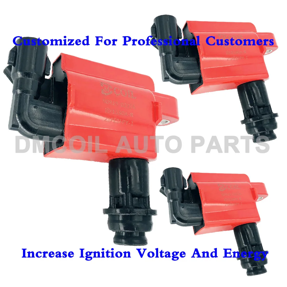 3 PCS RED IGNITION COIL FOR TOYOTA ARISTO CHASER MARK II LEXUS GS IS I SC Coupe 300 2.5L 3.0L 90-05 90919-02216