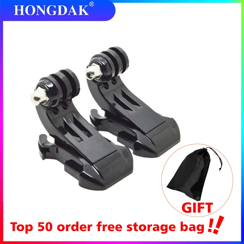 2 PCS Chest Strap Helmet Front Mount Vertical Surface J-hook Buckle Mount for Gopro Hero 9 8 7 5 Sjcam Xiaomi Yi Accessory