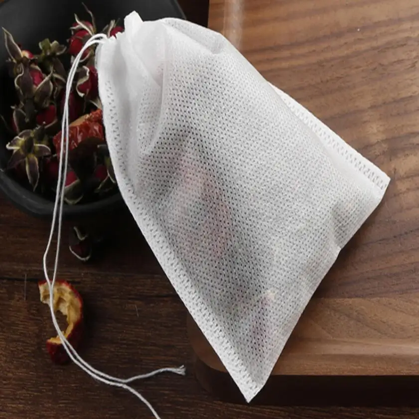 500Pcs Tea bags 8 X10 10X12 CM Empty Scented TeaBags With String Heal Seal Filter Disposable Tea Bags for Herb Loose Tea