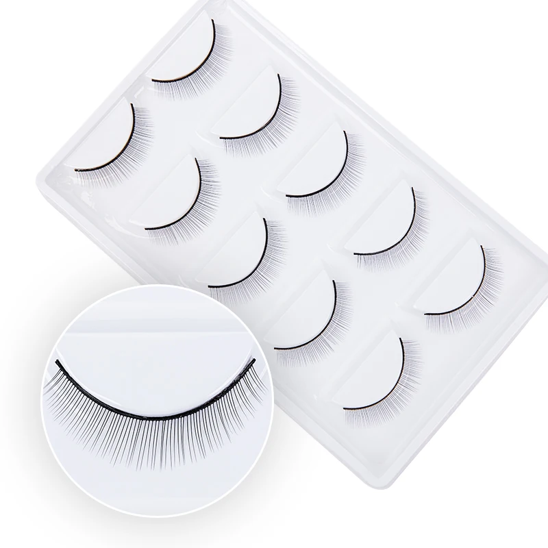 false eyelashes Hot 10/20 pcs/Set Soft Natural Training False Eyelashes For Beginners Teaching Lashes Extension Makeup Practice