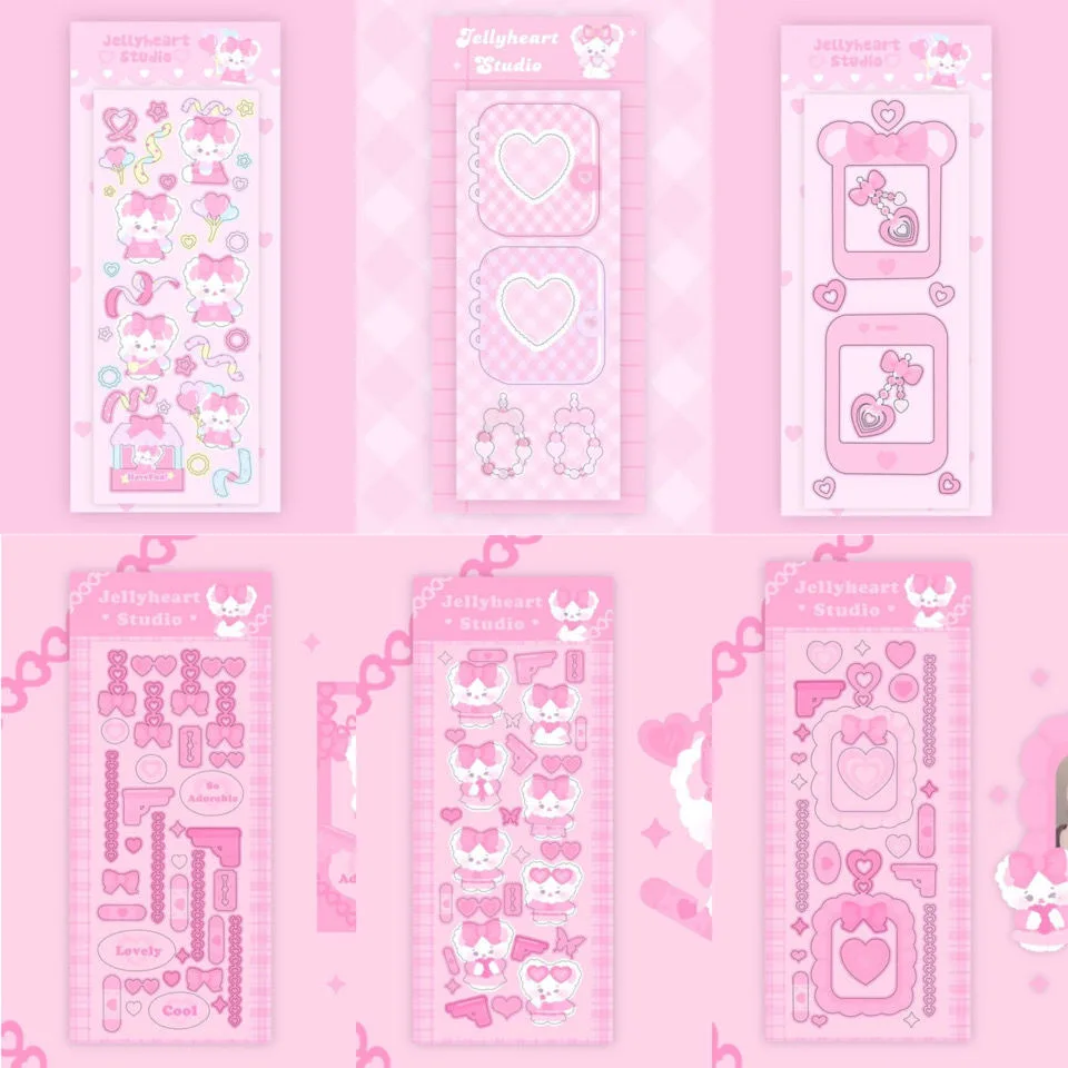 Koreaanse Ins Kawaii Roze Sticker Idol Card Deco Fotoalbum Scrapbooking Briefpapier Kerst Decoratie Stickers Art Supplies