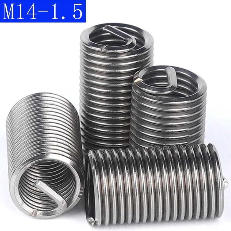 M14 - 1.5 304 Stainless Steel Fine Thread Helicoil Insert Wire Threaded Inserts