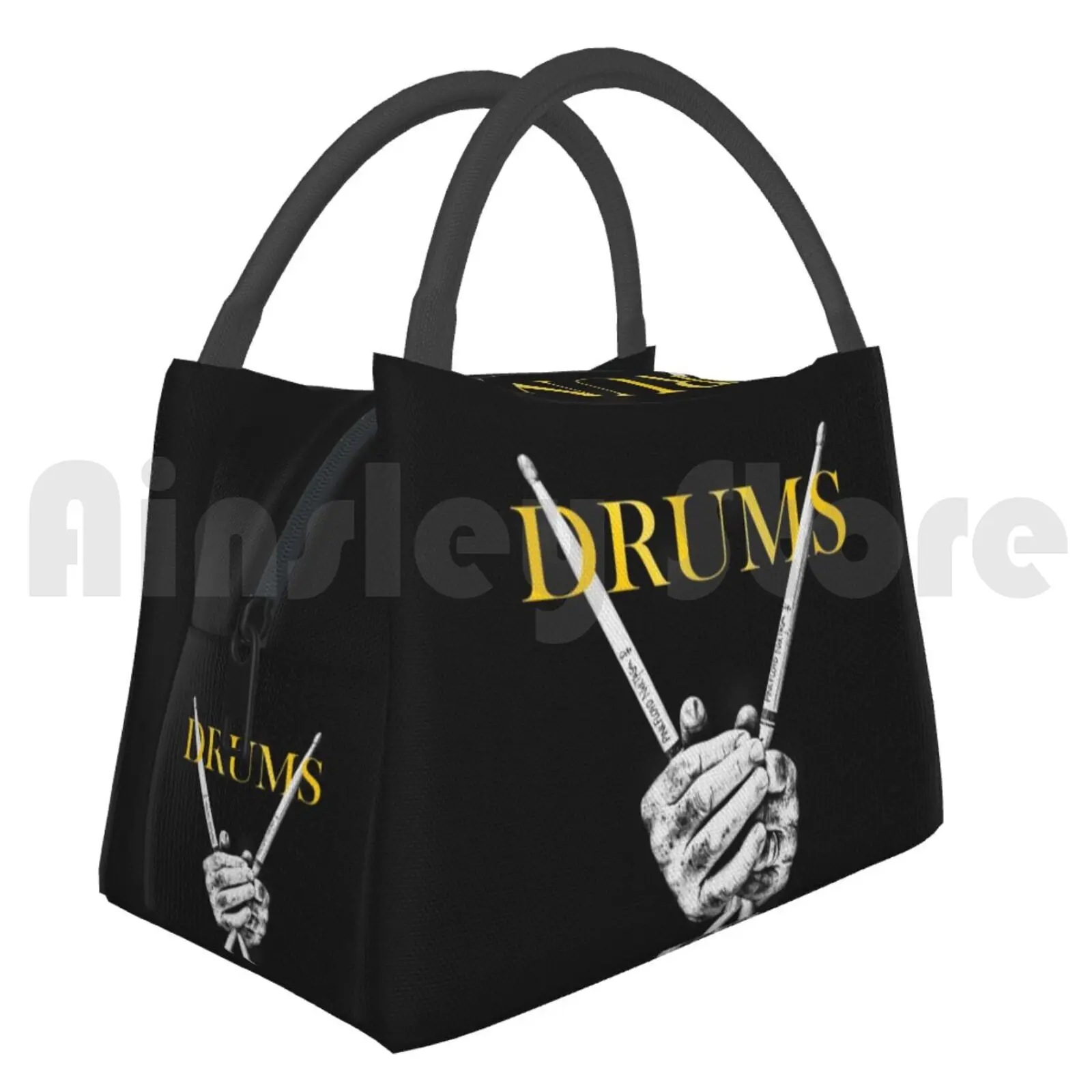 

Portable Insulation Bag Drums Drums Music Dark Sticks Hands Simple