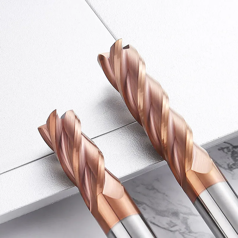 HRC55 كربيد الزاوية الشعاع endmill 4Flutes قاطعة المطحنة سبيكة طلاء التنغستن الصلب قطع أداة التصنيع باستخدام الحاسب الآلي maching endmill