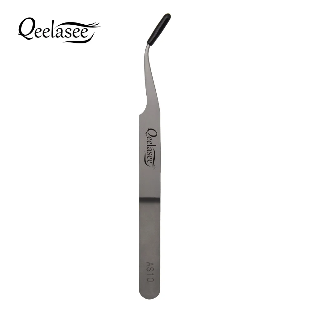 Qeelasee AS10 Wimpernpinzette aus Edelstahl, 2 Stück/Set, Volumen-Pinzette für Wimpernverlängerungen, Professionelle Make-up-Pinzette – Detail 9