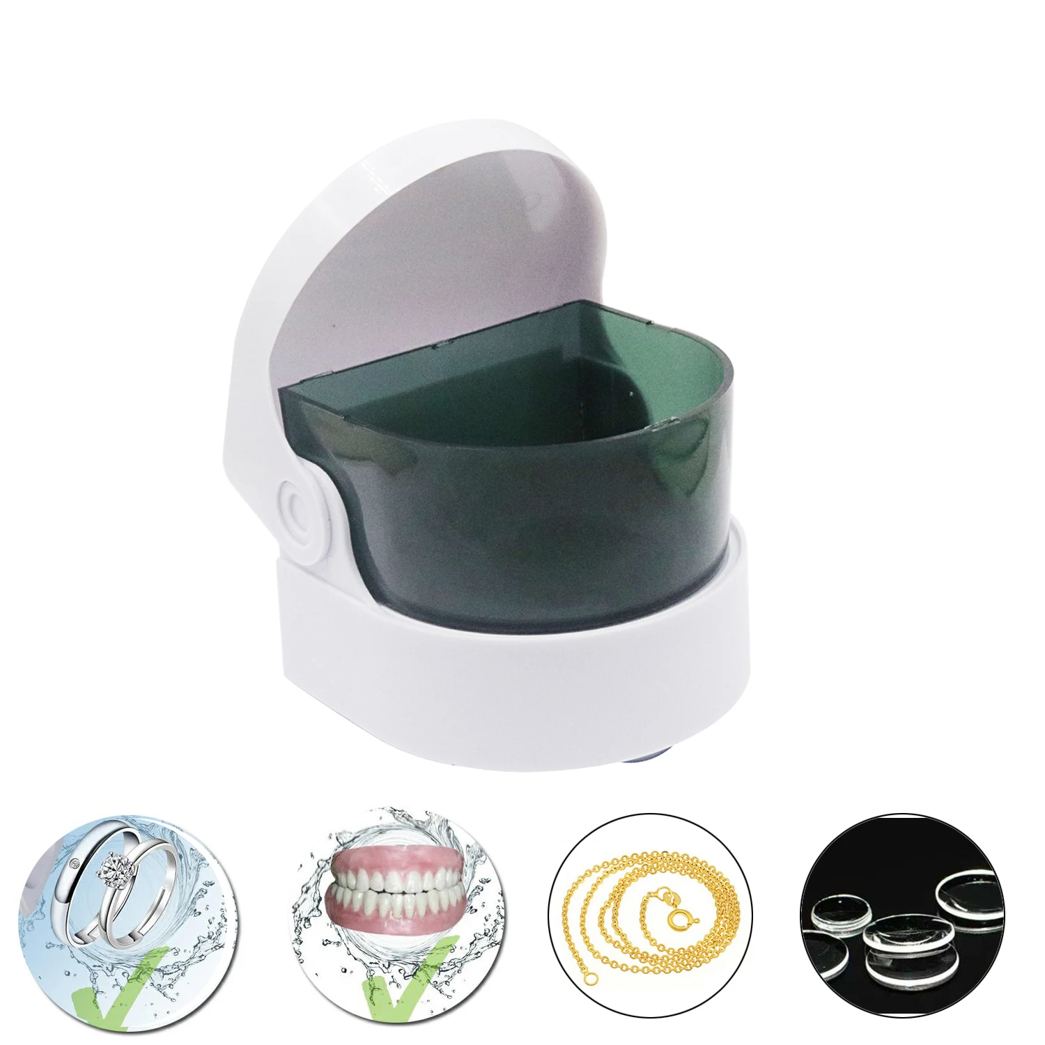 Ultrasonic Cleaner Household Eyeglasses Jewelry Watch Denture Cleaning