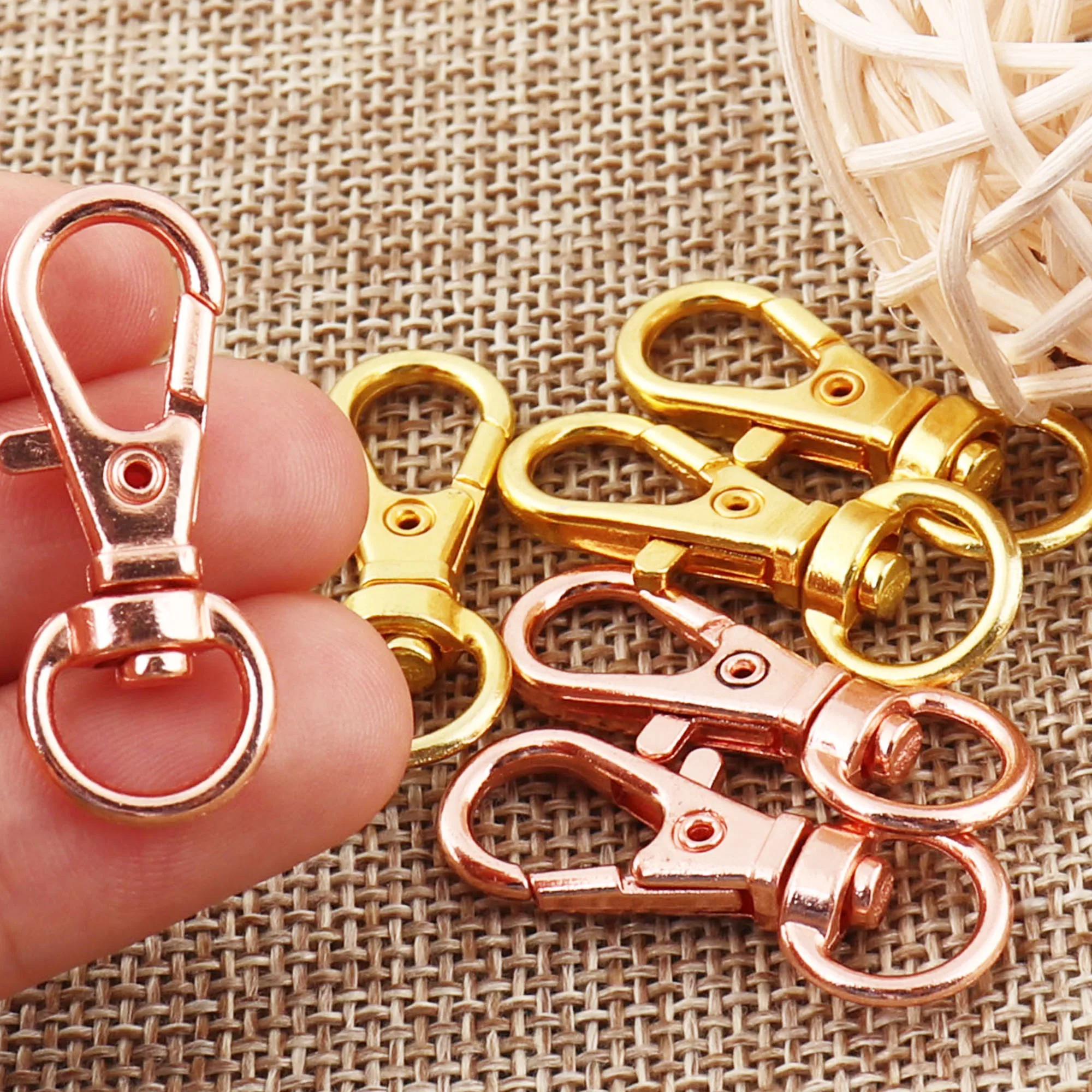 20 pcs Lobster Swivel Clasps Gold Rose Gold Claws Carabiner Snap Buckle Gate Bag Purse Strap Handbag hardware Purse Hook Clasp