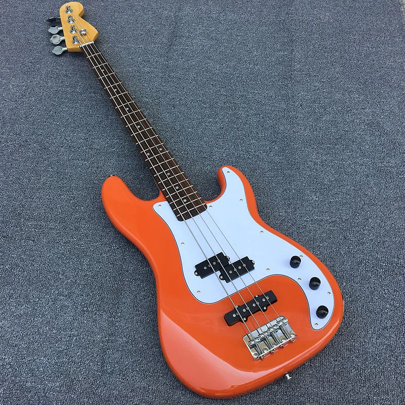 High-quality 4-string electric bass and basswood body can be customized according to requirements and delivered free of charge.