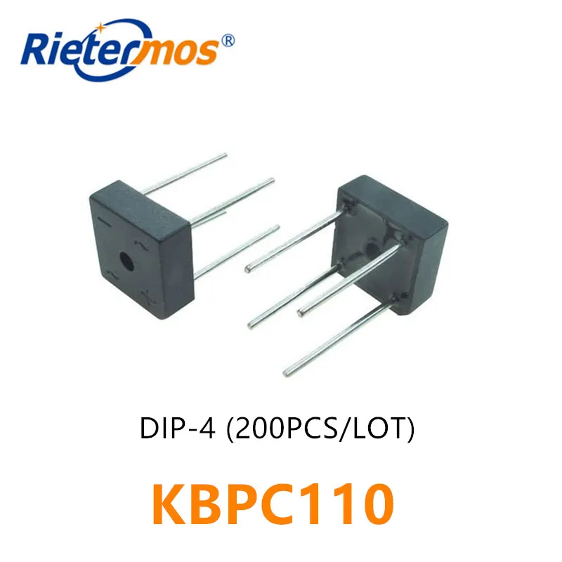 200PCS KBPC110  1000V DIP4 KBPC1005 KBPC101 KBPC102 KBPC104 KBPC106 KBPC108