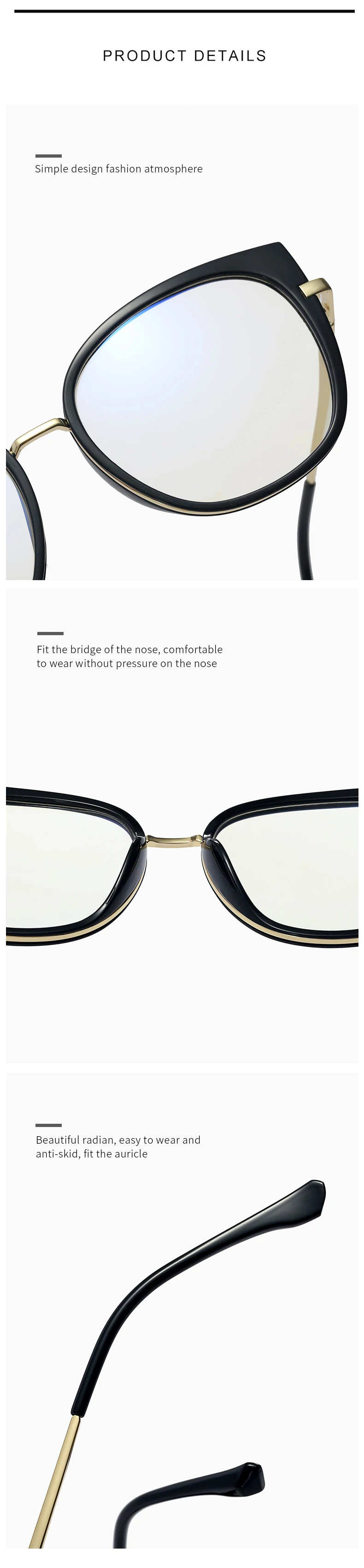 Blau Licht Blockieren Brille Rahmen für Frauen Brillen UV400 Filterung Schädlichen Blau Ray Optische Brillen Brillen Rahmen Weibliche – Detail 14