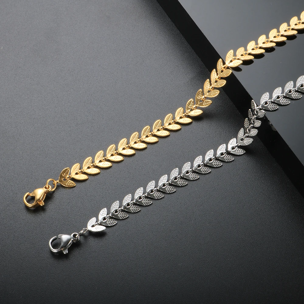 PVD Plated Stainless Steel Jewelry Tree Pattern Bracelet Women Silver Gold Color Bracelet image 6