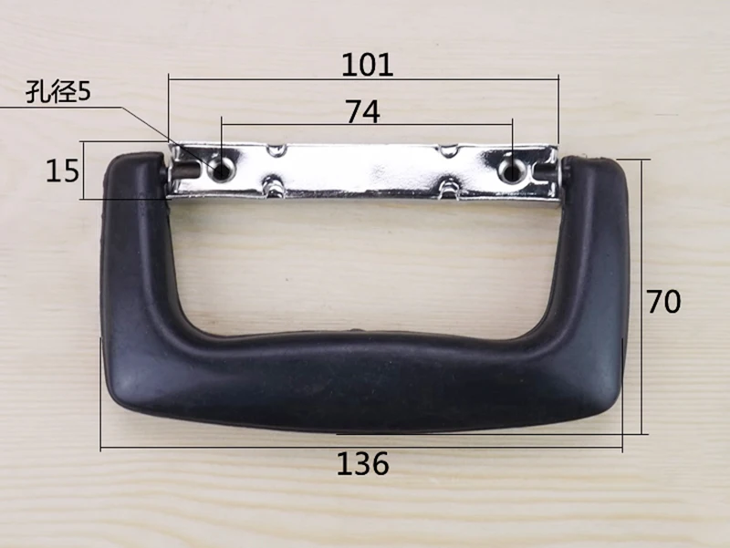 2PCS Wooden Box Trolley Case Telescopic Handle Accessories Spring Air Box Plastic Handle Handle Stainless Steel Luggage