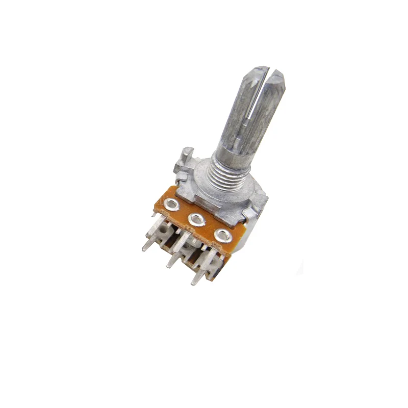 1pcs ALPS RK163 Potentiometer B50KX2 B100KX2 Audio Amplifier Ampvolume Dual-unit Rotary  20MM Flower axis Made in Japan