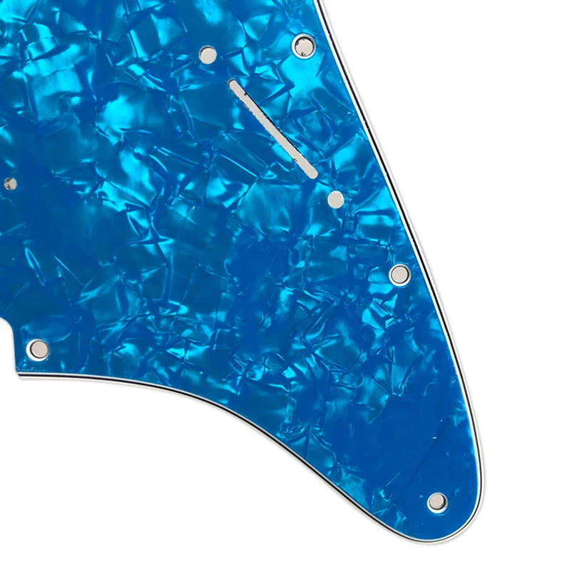 Pleroo guitarra personalizado pickguards sem furo de controle com 11 parafusos para fender st hh strat guitarra com paf humbucker multi cor