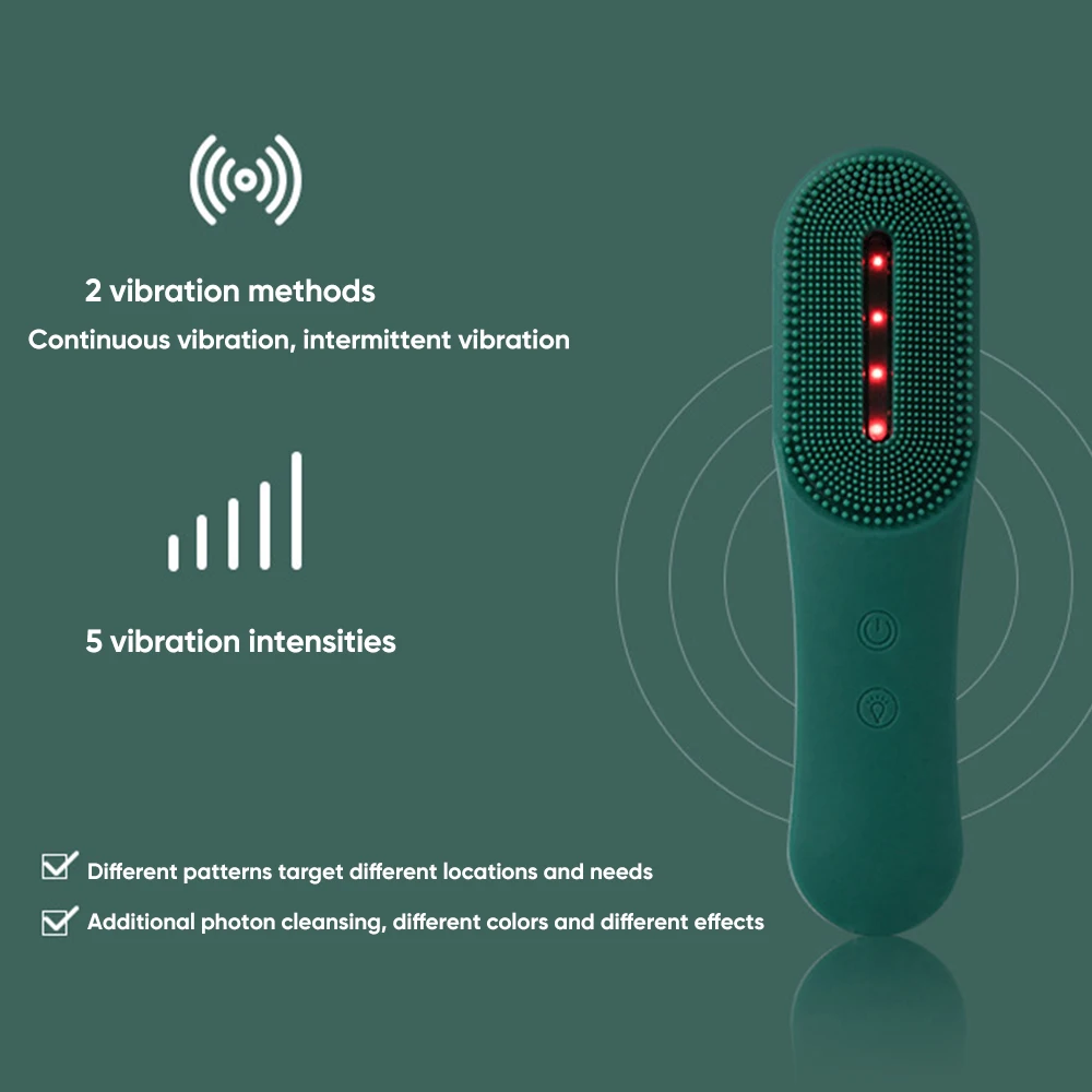Dispositivo per la cura della pelle strumento per la cura del viso massaggiatore per il viso detergente sonico elettrico in Silicone impermeabile spazzola per la pulizia del viso sbiancamento della pelle