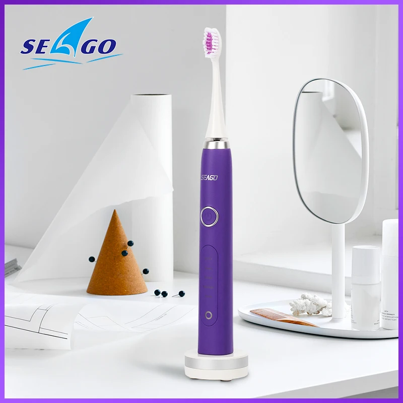 Seago Inductive Charging toothbrush with Twin-engines magnetic 5 modes