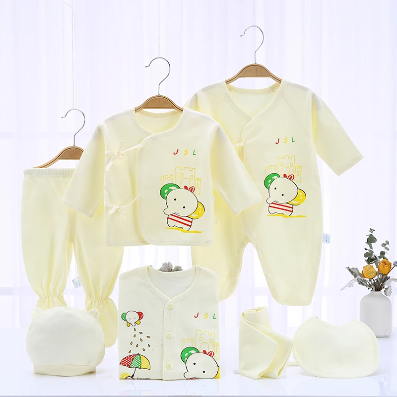 Newborn Girl Clothing Baby Sets 7pcs/set 5pcs/set Shirts+Pants Rompers Suits for Children Infant Suits