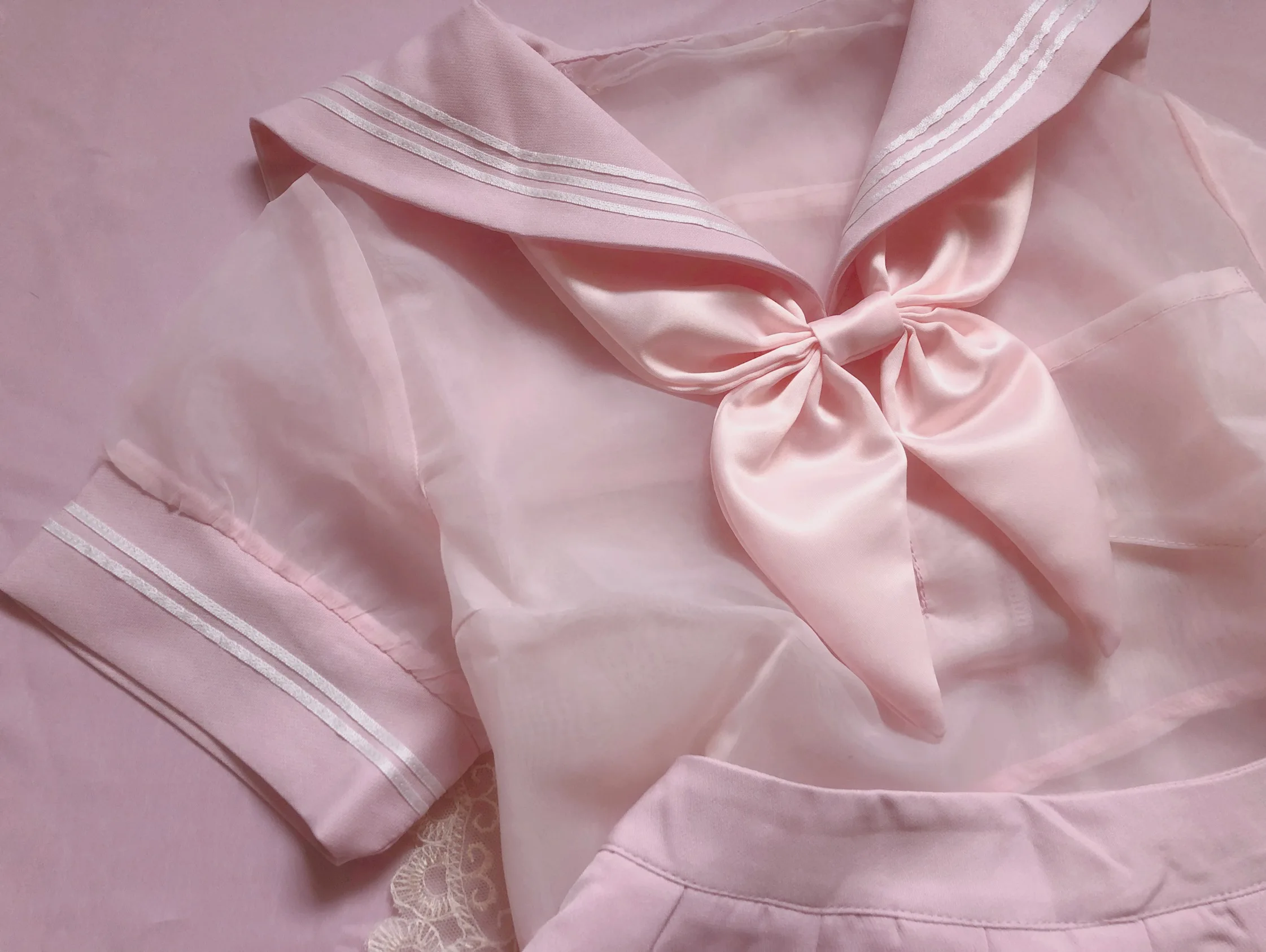 Japanese Cute Pink Sailor Dress Lolita Erotic Cosplay Costume School Girl Uniform Outfit Sexy Kawaii Lingerie Set Babydoll