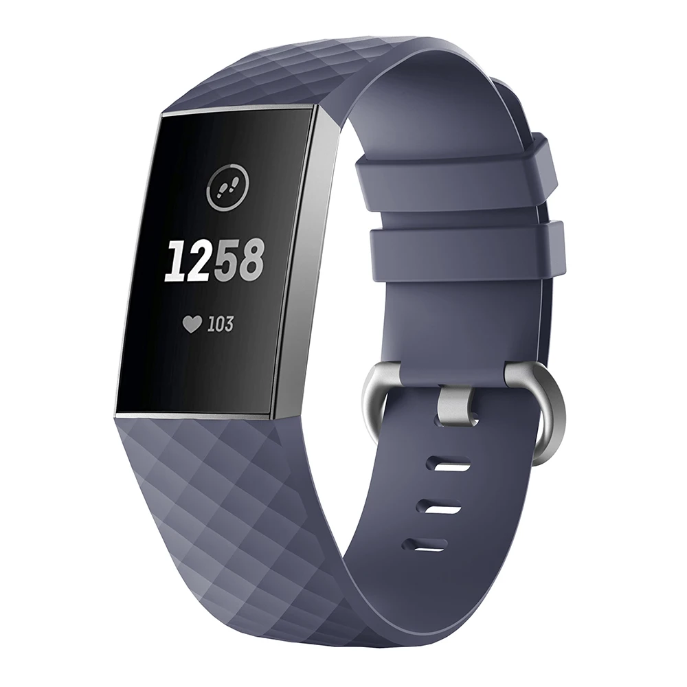 Fitbit Charge 3 프론티어/클래식 실리콘 교체용 손목 밴드 스트랩, Fitbit Charge 3 용 스마트 시계 손목 밴드 액세서리