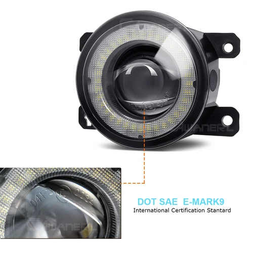 Imagen 2 del producto Conjunto de luz LED antiniebla izquierda + derecha para coche, Ojo de Ángel, luz de circulación diurna DRL, 30W, 8000LM, 12V, Subaru XV 2013-2023, 2 unidades