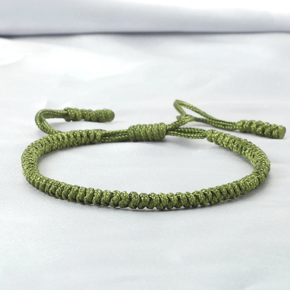 Intrecciato I Braccialetti Delle Donne Degli Uomini Fatti A Mano Tessuto Blu Scuro Verde Braccialetto di Corda Yoga Braccialetti Best Amico Dei Monili Paio di Regali Unisex