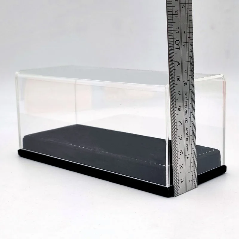 1:43 Thicken Acrylic Case Models Car Thicken Display Box Transparent Dustproof Black Flannel Bottom 17CM