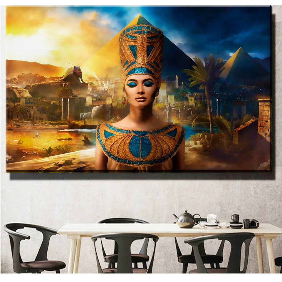 5D Daimond Painting Cleopatra Diamond Queen of egypt Full Drill Cross Stitch Diamond Paiting Pyramid, pharaoh Full Drill I128