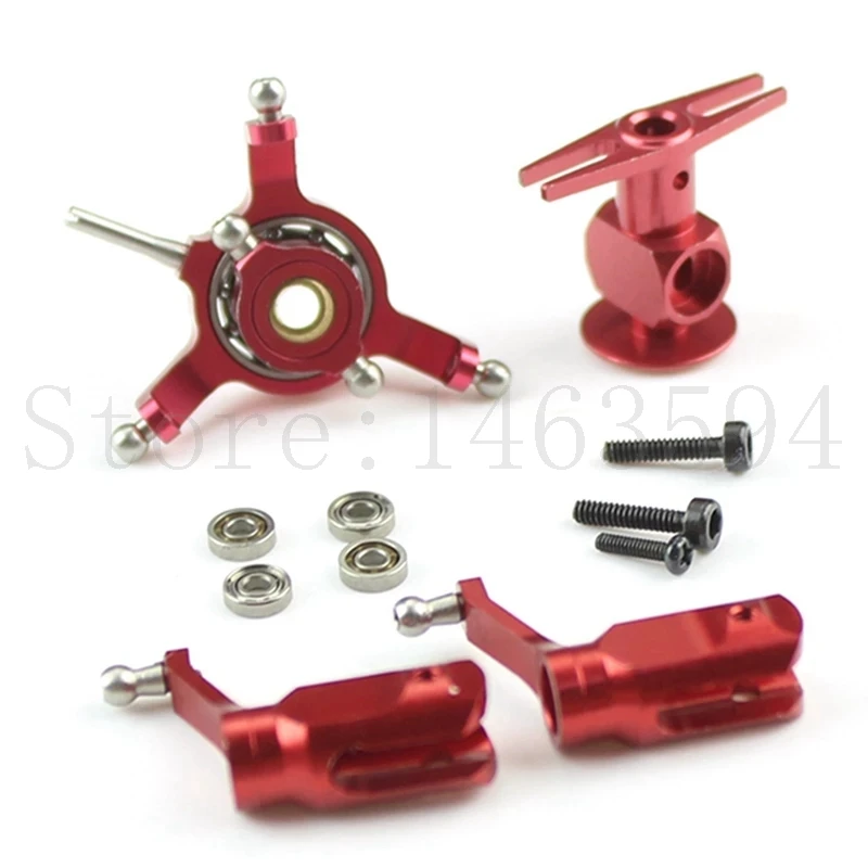 Wltoys V966 V977 XK K110 K110S K120 RC helicogyre Spare Parts Upgraded metal set（metal rotor head swashplate rotor clip bearing)