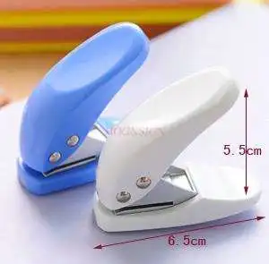 2pcs Single hole punching machine mini manual round hole small punching stationery binding A4 paper document office stationery