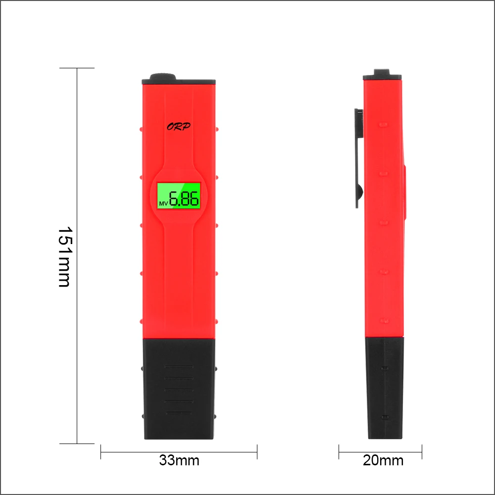 RZ Digital Red Pen Tester Water Quantity Pool Tester ORP Meter With Backlight ORP-2069 Water Quality Monitor ORP Meter