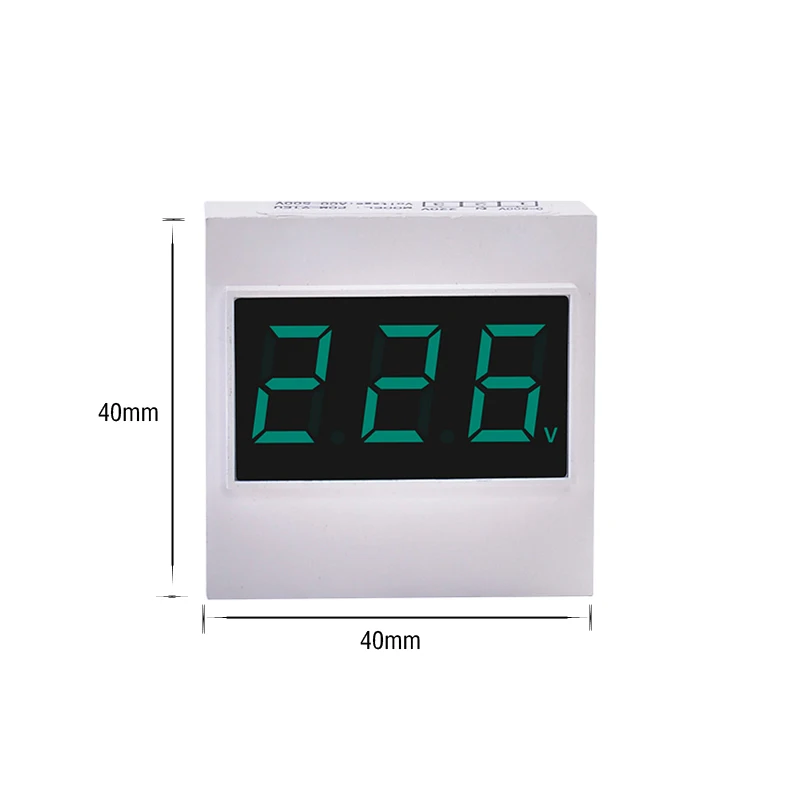 AC Voltmeter For Water Pump Plug-in Board LCD Monitor Smart Chip Voltage Meter White AC0-500V 40*40*25mm