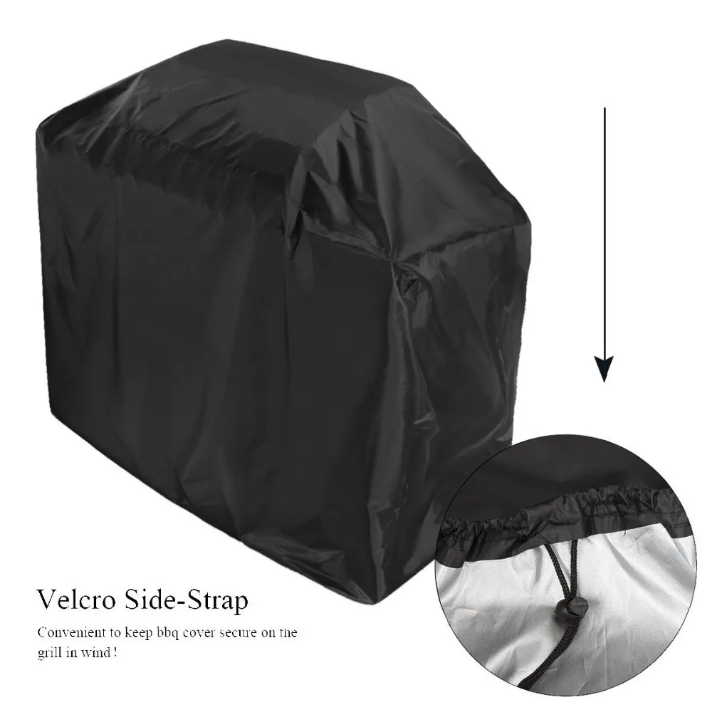 Outdoor Waterproof BBQ Cover BBQ Accessories Grill Cover Anti Dust Rain Gas Charcoal Electric Barbeque Grill Protection Black