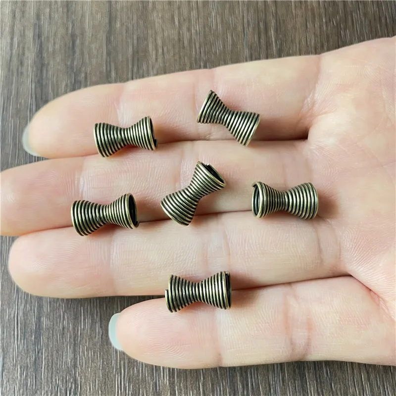 20pcs Metal Spring Funnel Shape Spacer Beads Caps Beading DIY Findings End Caps Bead Stoppers For Jewelry Makings Accessories