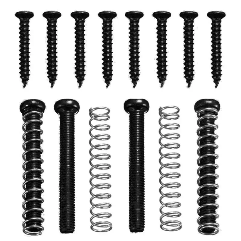 Humbucker Pickup Screws Springs Kit Ring Surround Mounting Guitar Parts Black Guitar Part Accessories