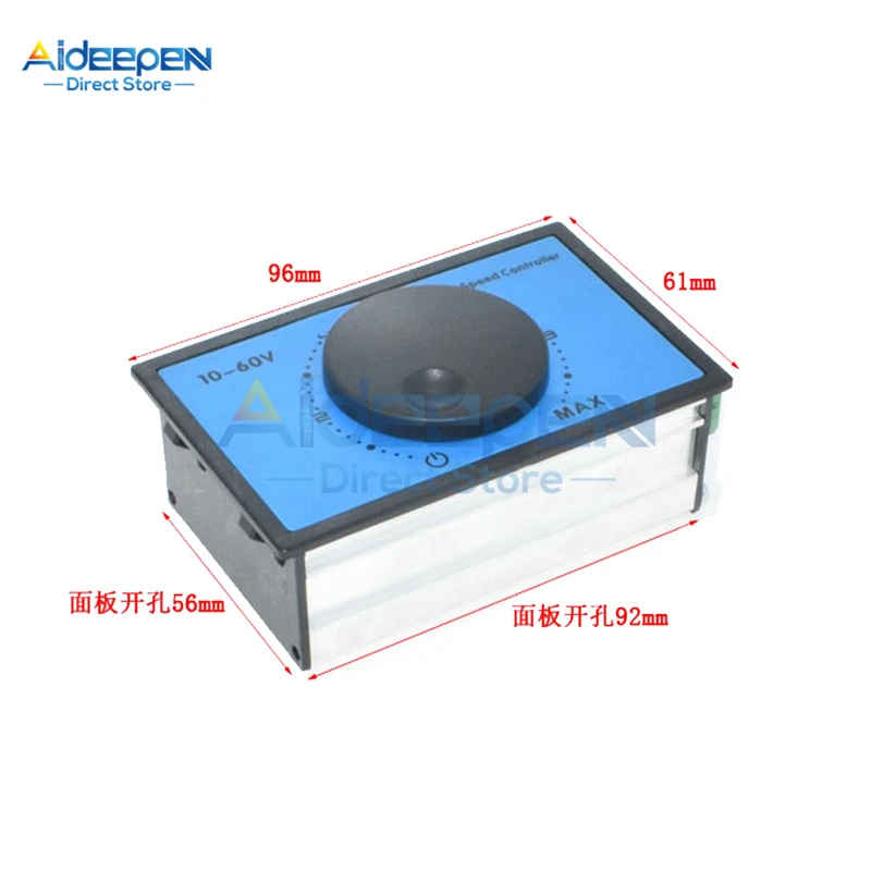Dc 10-60v 12v 24v 48v controle de velocidade do motor pwm interruptor controlador de velocidade do motor 20a regulador de tensão de corrente módulo de acionamento de alta potência