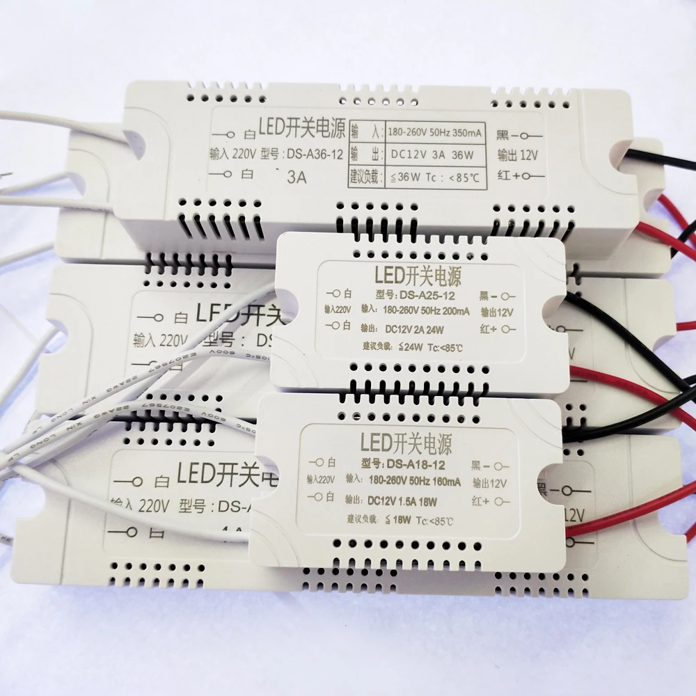 5pcs 12v LED Light Transformer Switch Power supply  18W 36W 48W 72W  LED Driver for LED Strip Light 12V Adapter Constant Voltage