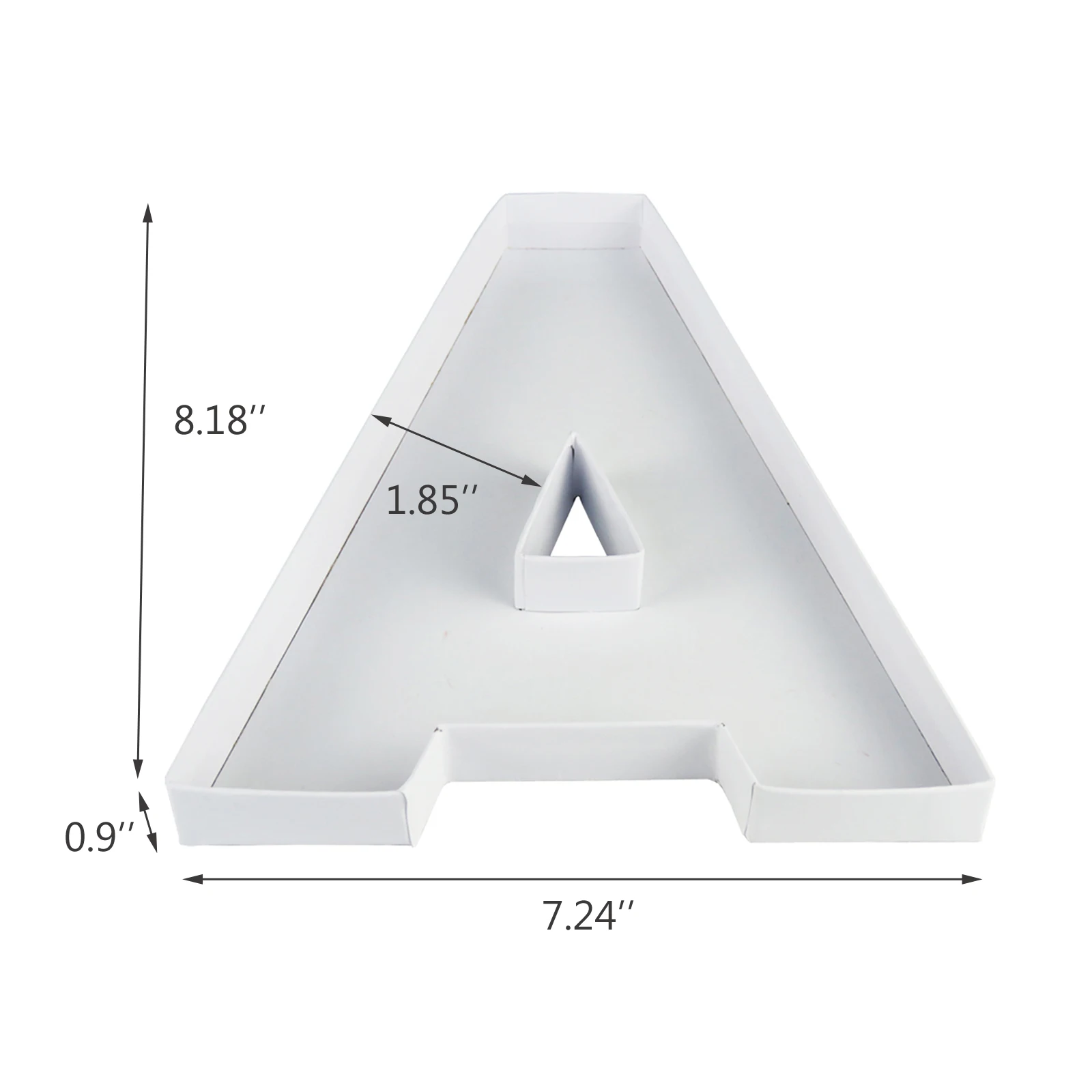 21cm Height A to Z Full 26 Letters Candy Jelly Nuts Packaging Fillable Cardboard Letter Shaped Box Tray Container