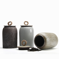 Household Ceramic Sealable Tea Cans Kitchen Condiment Distribution Cans Dried Fruit Candy Storage Cans Home Decoration Ornaments